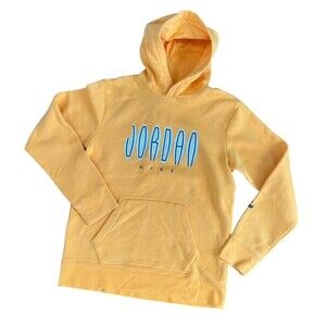Jordan Hoodie Youth XL Gold Jumpman Nike Pullover Sweatshirt Kangaroo Pocket